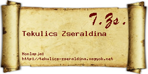 Tekulics Zseraldina névjegykártya